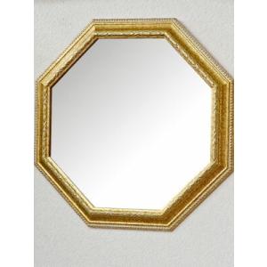 イタリア製 輸入雑貨 ミラー 八角形 ゴールド 38X48 Bertozzi