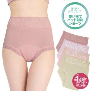 尿漏れパッド 尿漏れパンツ ショーツ サニタリー 尿漏れ 市販のパッド対応 失禁 女性 昼用 介護 綿混 大きい サイズ ギフト 3L 4L 送料無料｜ドンナヤフーショップ