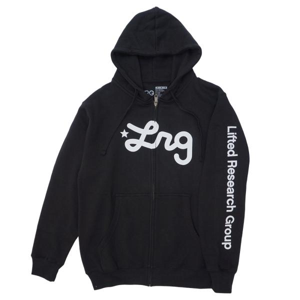 LRG WESTERN SCRIPT ZIP HOODIE BLACK エルアールジー ジップアップ...