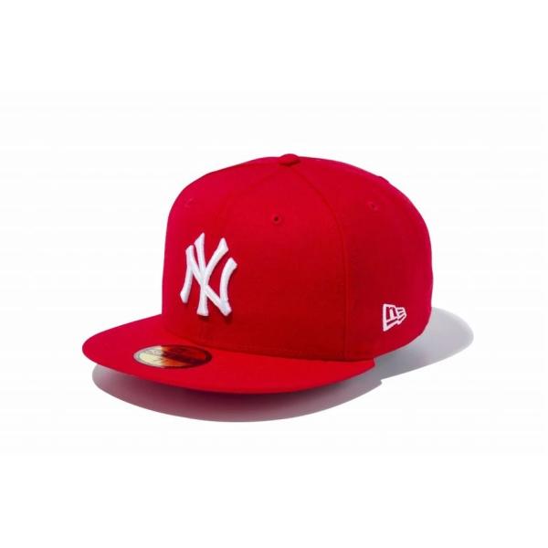 NEWERA 59FIFTY ニューヨーク・ヤンキース スカーレット × ホワイト Scarlet×...