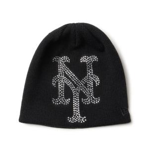 NEWERA ベーシック ビーニー Rhinestone ラインストーン ビッグロゴ