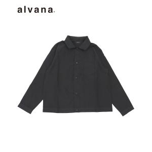 alvana アルヴァナ メンズ ジャケット LINEN SHORT JACKET ブラック A4S-F002 トップス シンプル 定番 ベーシック アウター ショートジャケット リネン｜donoban