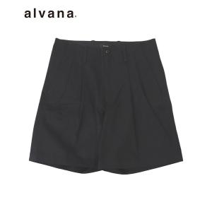 alvana アルヴァナ メンズ ショーツ FADE STRETCH EASY SHORTS ブラック ACS-F003 ボトムス パンツ シンプル 定番 ベーシック ストレッチ イージーショーツ｜donoban