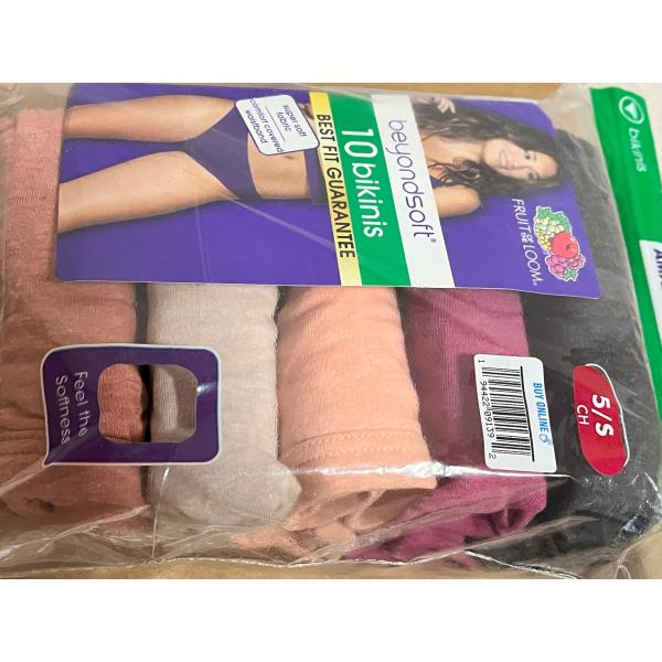 【10枚入り】フルーツ・オブ・ザ・ルーム Women's Beyondsoft Bikinis, 1...
