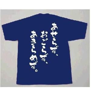 プリントTシャツ 「あせらず、おごらず、あきらめず」 330背プリント 汗速乾 ドライライトウエア 薄地でソフトな着心地 送料無料｜donsports