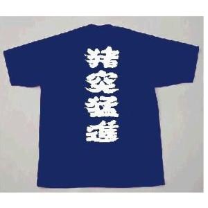 プリントTシャツ 「猪突猛進」 330背プリント、吸汗速乾 ドライライトウエア 薄地でソフトな着心地 送料無料｜donsports