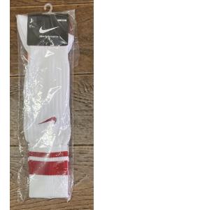 ナイキサッカーソックス、ホワイト、レッド25-27ｃｍ｜donsports