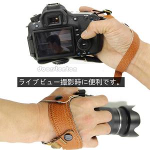 カメラ ハンド ストラップ レザー グリップ ...の詳細画像4