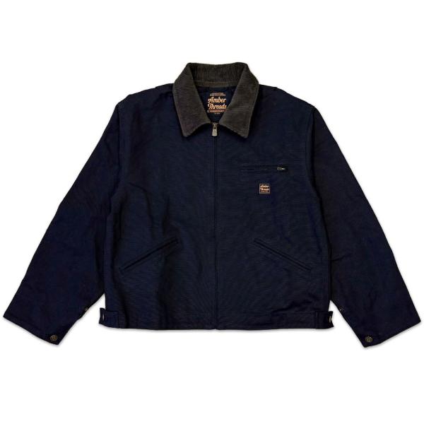 【Amber Threads / アンバースレッズ】 ジャケット 襟コーデュロイ コットンキャンバス...