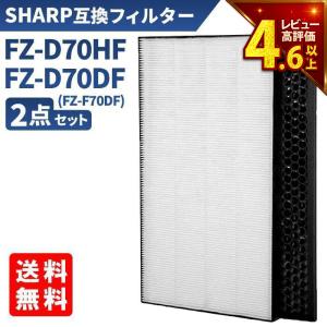 合計二枚入り FZ-D70HF 集じんフィルター 脱臭フィルター FZ-D70DF  KC-D70 KC-E70 空気清浄機用交換フィルター 集塵フィルター FZH70HF FZD70HF 互換｜dorarecoya