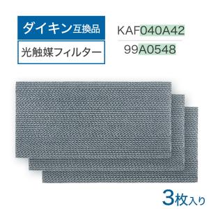 ダイキン互換品 光触媒集塵・脱臭フィルター（枠なし）エアコンフィルター KAF040A42 エアコン用交換フィルター 99A0548 3個 kaf040a42 交換フィルター 99a0548｜dorarecoya