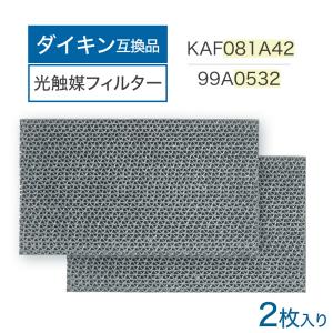 ダイキン互換品 光触媒集塵・脱臭フィルター（枠なし）エアコンフィルター KAF081A42 エアコン用交換フィルター 99A0532 2個 kaf081a42 交換フィルター 99a0532｜dorarecoya