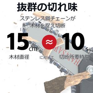 ミニ チェーンソー 充電式 電動 充電式チェー...の詳細画像3