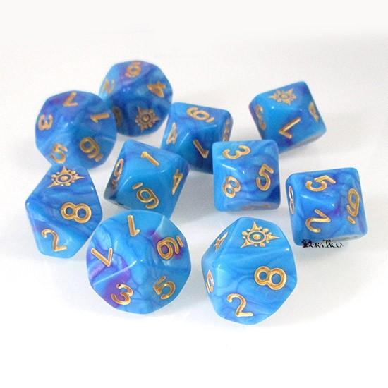 単品10面×1個◆エルダーダイス 第3弾【ドリームランド／青＆紫】ELDER DICE