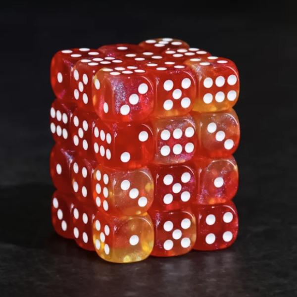単品◆12mm【ボルケーノファイア】6面サイコロ(ダイス) hdsp61