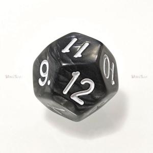サイコロ ダイス／単品◇パール調【濃茶】12面サイコロ(ダイス
