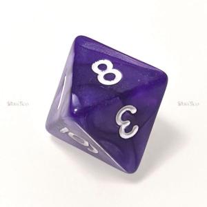 サイコロ ダイス／単品◇パール調【青/白】8面サイコロ(ダイス