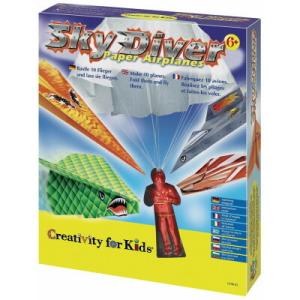 ファーバーカステル Creativity for Kids スカイダイバー紙飛行機クラフトキット 180862｜doraya