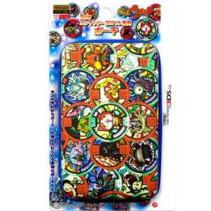 new NINTENDO 3DSLL 専用 妖怪ウォッチ ポーチ メダル柄ブルーVer