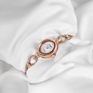 Time100 腕時計 ブレスレット レディース 貝殻文字盤 ファッション 個性的なスプリングバンド #W40123L.02A (金色)