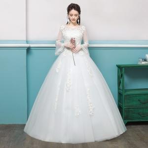 送料無料　ウェディングドレス/結婚式/二次会/ホワイト/花嫁/ウェディング/エンパイア/プリンセスドレス/白ドレス/ロングドレス/披露宴/編み上げ