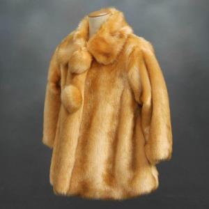 アウトレット ファーコート 女の子 キッズタイプ 3歳、5歳、7歳用 オレンジ 結婚式 七五三