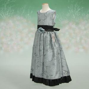 キッズドレス　アウトレット　女の子　フォーマル　グレー　七五三　発表会　結婚式　　 ９０/１００/１１０/１２０/１３０