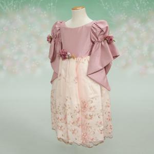 キッズドレス　アウトレット　女の子　フォーマル　ロゼピンク　七五三　発表会　結婚式　　 ９０/１００/１１０/１２０/１３０