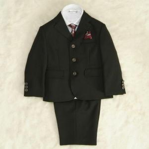 アウトレット　男の子スーツ５点セット　チャコールグレー　シャツカラー白　三つ釦タイプ　ハーフパンツセット　１１０cm