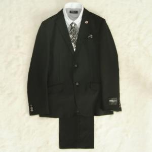 アウトレット　男の子ジュニアスーツ５点セット　チャコールグレー　クレリックタイプグレーストライプ　二つ釦　ロングパンツタイプ　１６５cm　ミチコロンドン