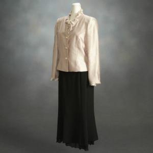 カラーフォーマルドレス　アウトレット品　セットアップ2点セット　ベージュゴールド　結婚式などのフォーマルセレモニーに最適　サイズ９号、１１号、１３号