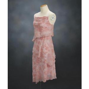 フォーマルドレス　アウトレット品　ミドル丈　ピンク　サイズ９号　結婚式　二次会　パーティー　同窓会にも最適