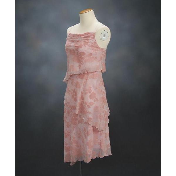 フォーマルドレス　アウトレット品　ミドル丈　ピンク　サイズ９号　結婚式　二次会　パーティー　同窓会に...