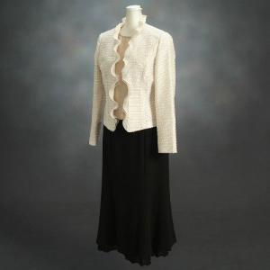 カラーフォーマルドレス　アウトレット品　インナー付きセットアップスタイル3点セット　結婚式などのフォーマルセレモニーに最適　サイズ９号、１１号、１３号