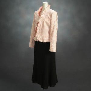 カラーフォーマルドレス　アウトレット品　セットアップスタイル2点セット　ピンク　結婚式などのフォーマルセレモニーに最適　サイズ１３号