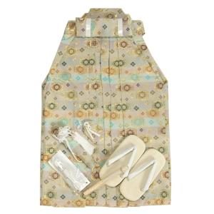 七五三 着物 男の子 男児袴セット 淡い水色パープル 紋柄袴 5歳用 ６０cm 七点セット へら付き 収納箱付き