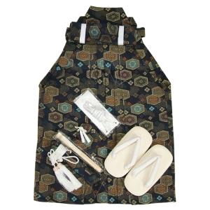 七五三 着物 男の子 男児袴セット 濃紺紋袴 3歳から5歳用 ５５cm 七点セット へら付き 収納箱付き