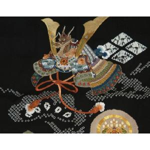 七五三 3歳 男児 正絹着物袴セット 総刺繍兜...の詳細画像2