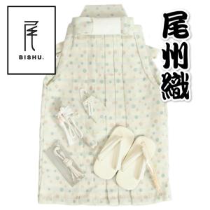 七五三 着物 男の子 男児袴セット 尾州織 淡い水色や茶色 水玉柄 紋袴 5歳用 60cm 七点セット へら付き 日本製 収納箱付き