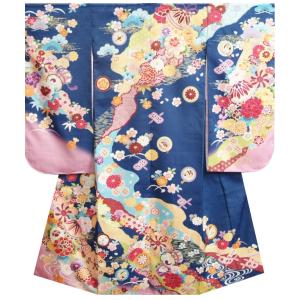 Prices down4）七五三 着物 3歳 帯 結び帯「グリーン系 総柄」お正月に