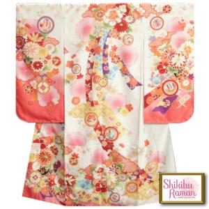 Prices down2）七五三 女の子 7歳 はこせこ「紫色絞り、桜の刺繍