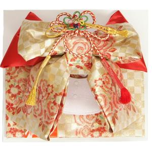  七五三 帯 着物用祝い帯 ７歳用 金襴市松文様 飾り紐付き 日本製 レースありなし選べます 