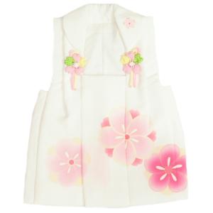 式部浪漫 被布単品 3歳 白色 捻り桜 梅 七五三 ひな祭り お正月 日本製