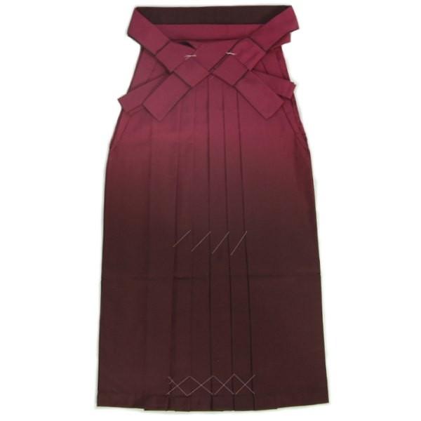 卒業袴 卒業式 エンジ 濃淡ぼかし へら付き 特価品 S、M、L、LL