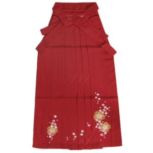 卒業袴 卒業式 袴単品 赤色 陽気な天使 桜輪花びら刺繍使い へら付き 販売品