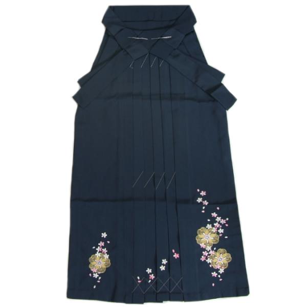 卒業袴 卒業式 袴単品 紺色 陽気な天使 桜輪花びら刺繍使い へら付き 販売品