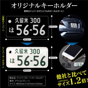 ナンバープレート キーホルダー メッセージ入れ...の詳細画像1