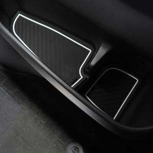 新型 ノア ヴォクシー 90系 ドアポケットマット ゴムマット ラバーシート 中敷き 底敷き 蓄光ホワイト