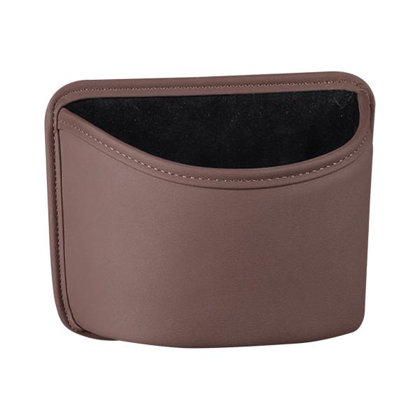 車用 ゴミ箱 ごみ箱 収納 ボックス ポケット ブラウン 掛け型 レザー おしゃれ 引っ掛ける 倒れ...