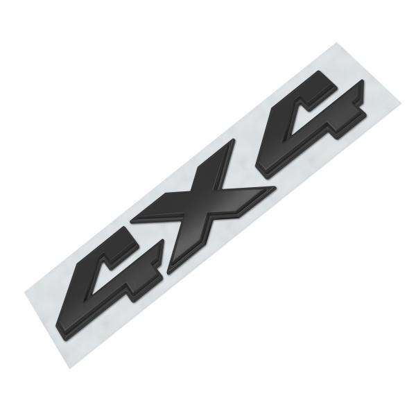 4×4 4X4 エンブレム 3D 立体 ロゴ ステッカー ブラック 四駆 4WD カスタム パーツ ...